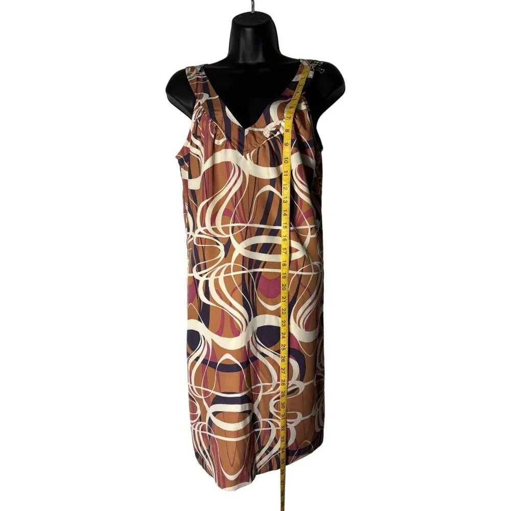 Banana Republic Womens Sleeveless Multicolor Swirl Print Dress Size 6 - Picture 3 of 11